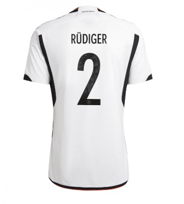 Tyskland Antonio Rudiger #2 Hemmatröja VM 2022 Korta ärmar